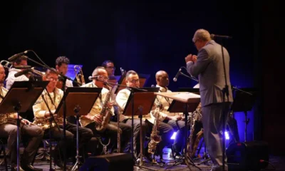 Orquestra tocando no Teatro Amazonas na abertura da Virada Sustentável Manaus 2022, realizada pela Fundação Amazônia Sustentável (FAS).